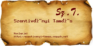 Szentiványi Tamás névjegykártya